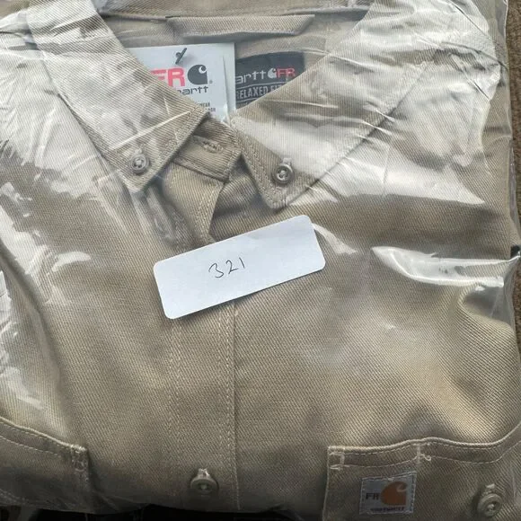 NWT Carhartt FR Shirt Women's XXL(20) Relaxed Fit Long Sleeve Twill Beige CAT2 - Picture 12 of 12